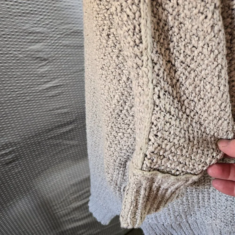 Free People Oversized Cozy Cat Chunky Pullover Knit Sweater XS Slouchy Boxy Boho - Picture 10 of 13